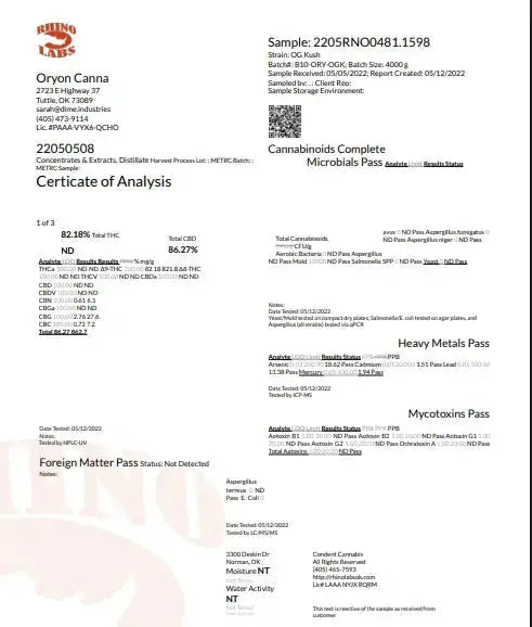 2G THCA Liquid Diamond Disposable | Superior Kush | Hybrid Superior