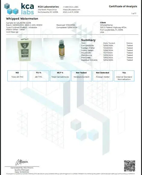 2g Live Rosin Cart | Whipped Watermelom | Sativa Supergreenshempco