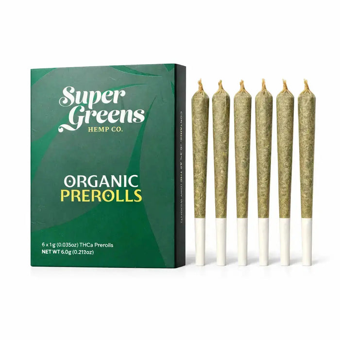 6 super greens thca organic pre rolls