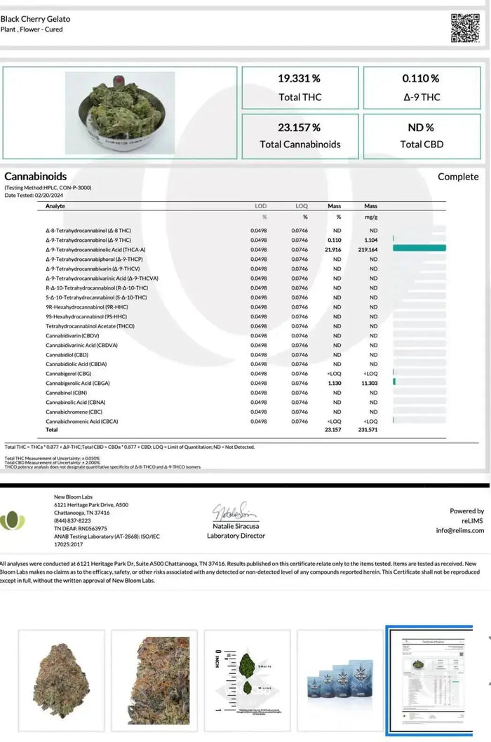 Black Cherry Gelato Smalls THCa Flower supergreenshempco