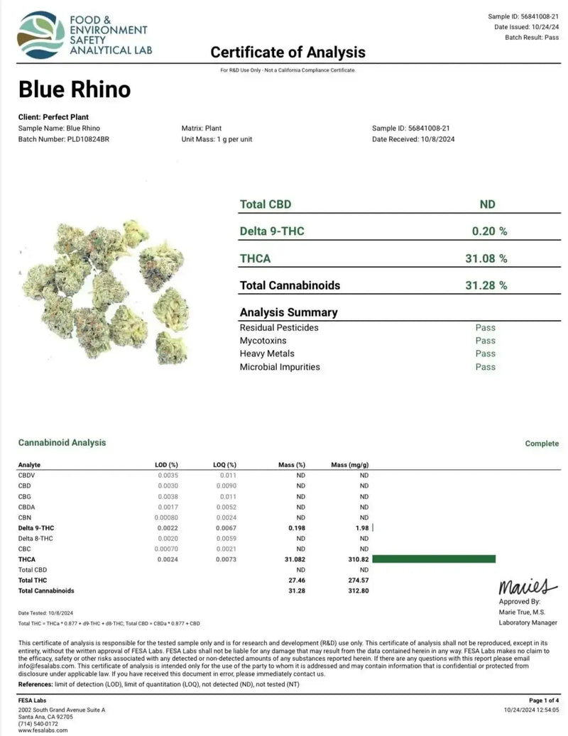 Blue Rhino Smalls THCA Flower supergreenshempco