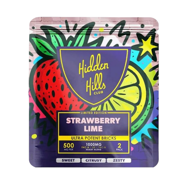 1000mg Hemp Gummies - Strawberry Lime