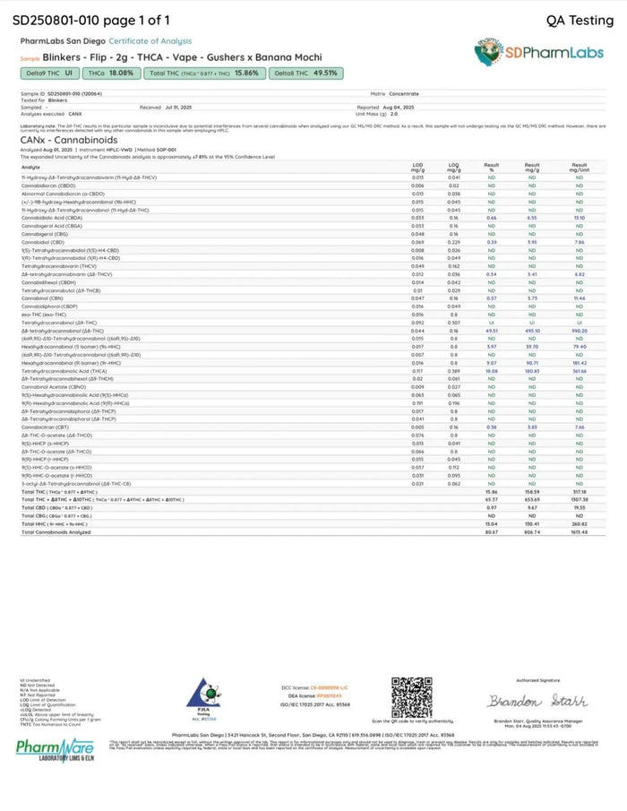 2G THCA Disposable Dual Chamber | Gushers (Hybrid) X Banana Mochi (Indica)