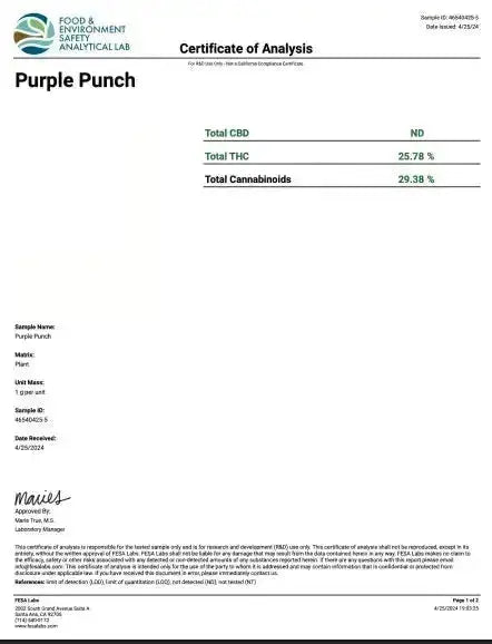 Purple Punch Smalls THCa Flower Ounce supergreenshempco