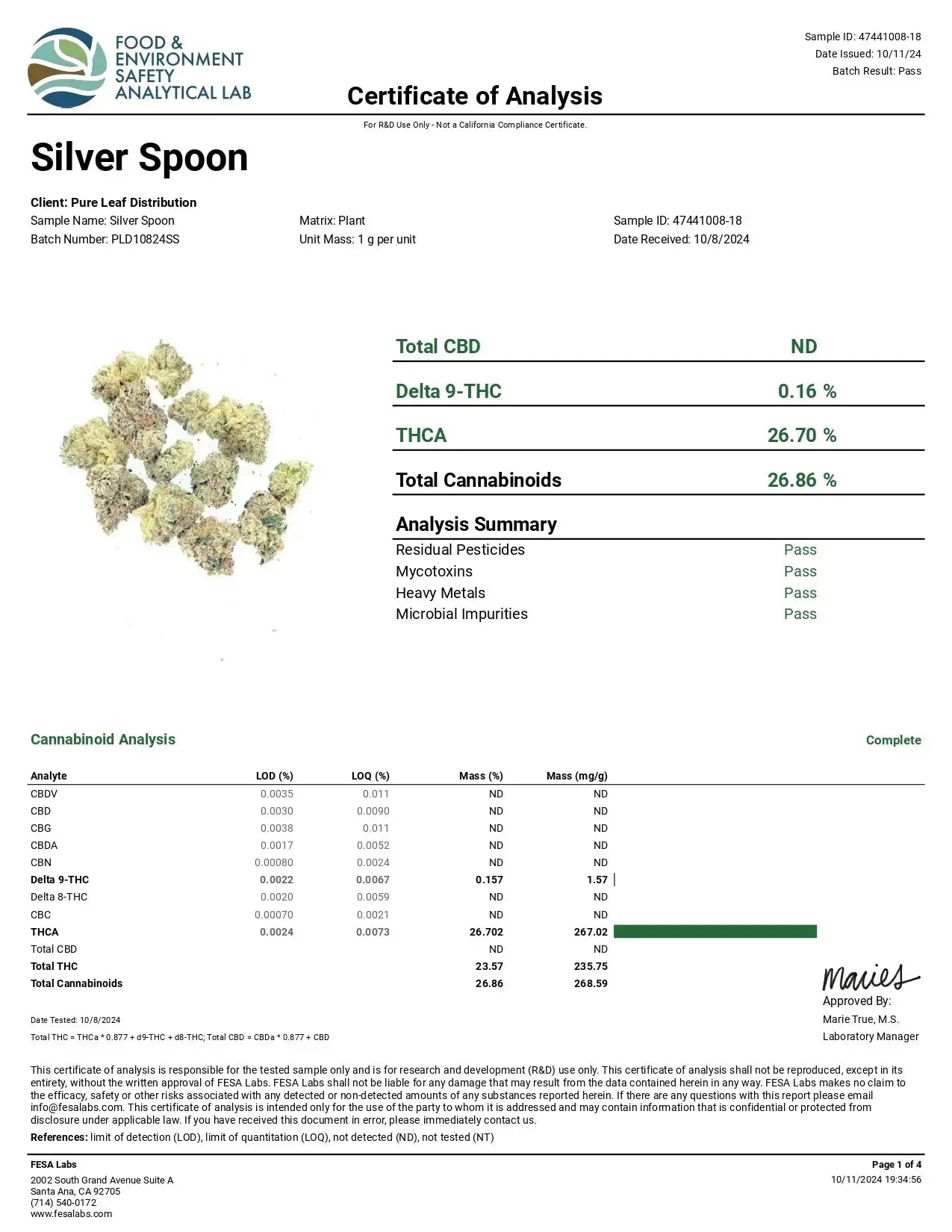 Silver Spoon THCa Flower supergreenshempco
