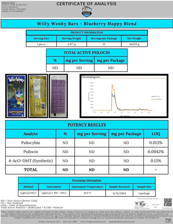 Willy Wonky Magic Mushroom Blend | Blueberry Willy Wonky