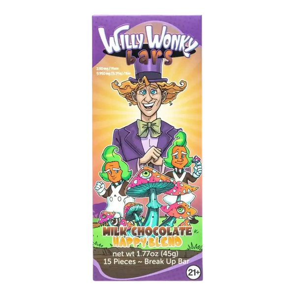 Willy Wonky Magic Mushroom Blend Chocolate Bar Milk Chocolate Willy Wonky
