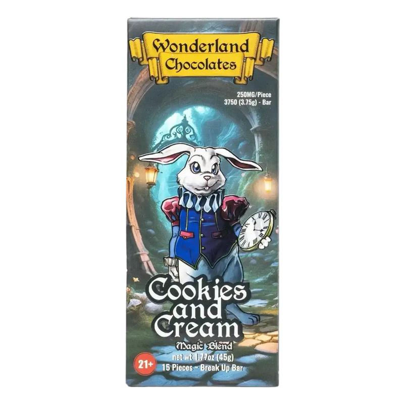 Wonderland Magic Mushroom Blend Chocolate Bar | Cookies and Cream Wonderland