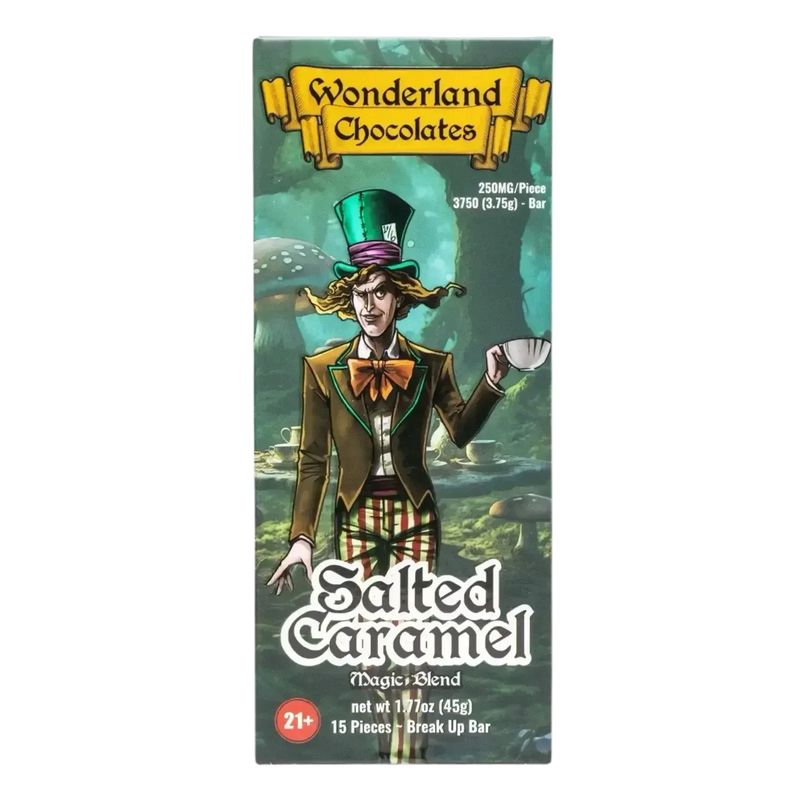 Wonderland Magic Mushroom Blend Chocolate Bar Salted Caramel Wonderland