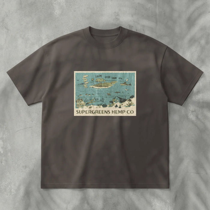 Super Greens Guam Postcard Heavyweight T-Shirt
