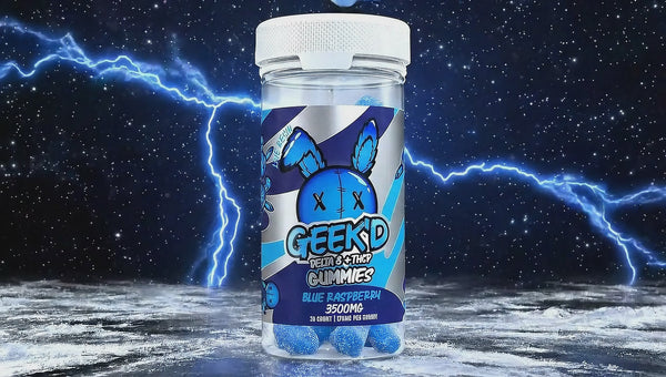 GEEK'D Delta 8+THCP Gummies Blue Raspberry