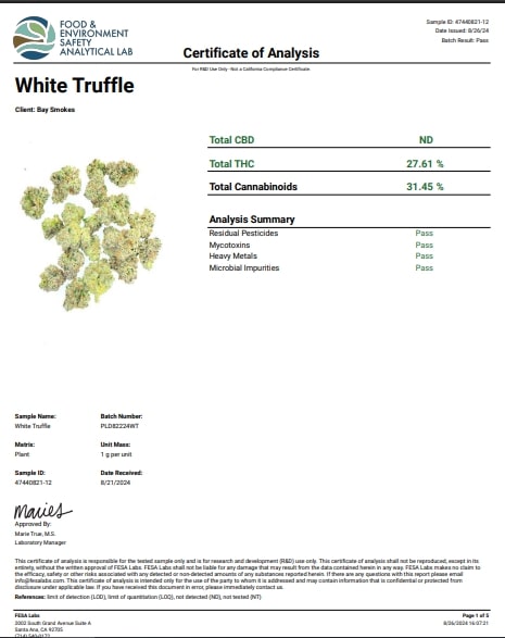 White Truffle Smalls THCa Flower