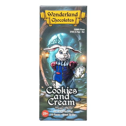 Wonderland Magic Mushroom Blend Chocolate Bar | Cookies and Cream Wonderland