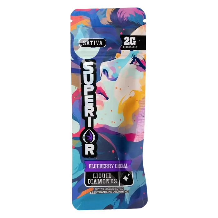 2G THCA Liquid Diamond Disposable | Blueberry Dream | Sativa Superior