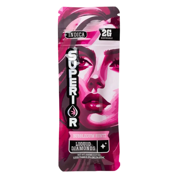 2G THCA Liquid Diamond Disposable | Bubblegum Runtz | Indica Superior