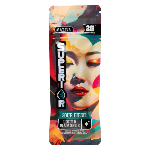 2G THCA Liquid Diamond Disposable | Sour Diesel | Sativa Superior