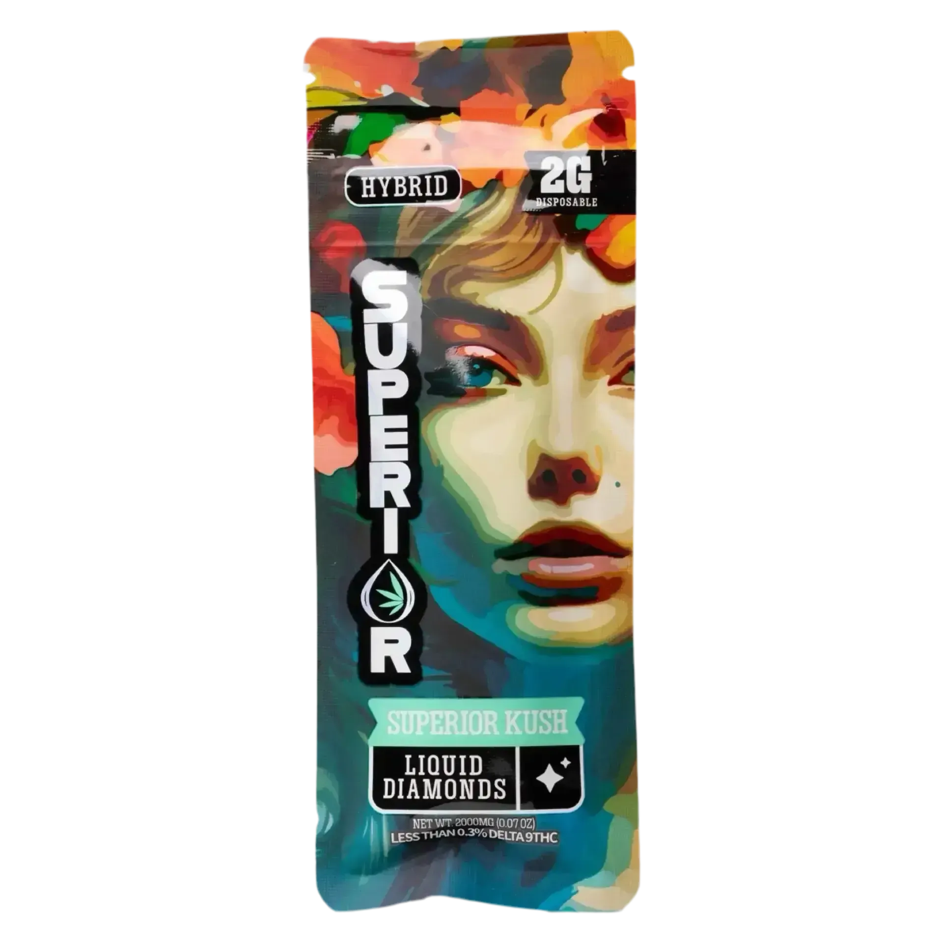 2G THCA Liquid Diamond Disposable Superior Kush | Hybrid 