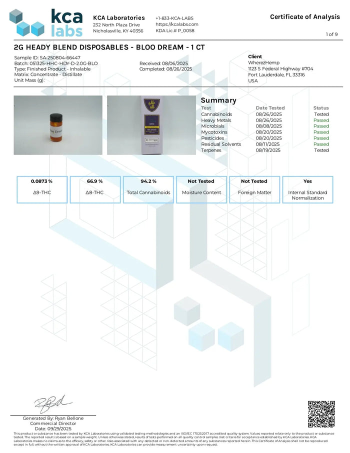 2G Fresh Frozen Disposable | Bloo Dream | Sativa 