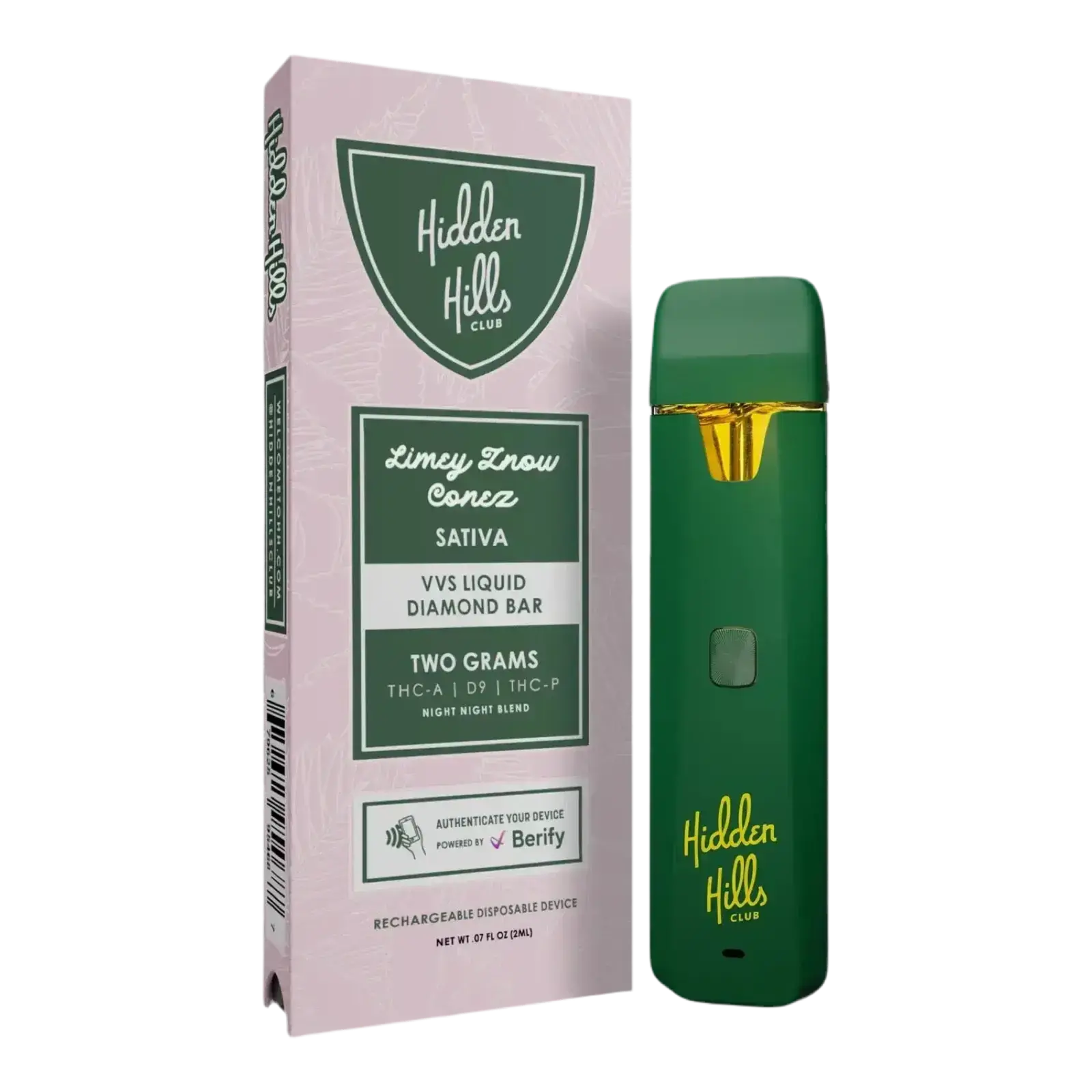2g Liquid Diamond Disposable | Limey Znow Conez | Sativa Supergreenshempco