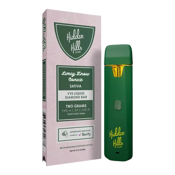 2g Liquid Diamond Disposable | Limey Znow Conez | Sativa Supergreenshempco