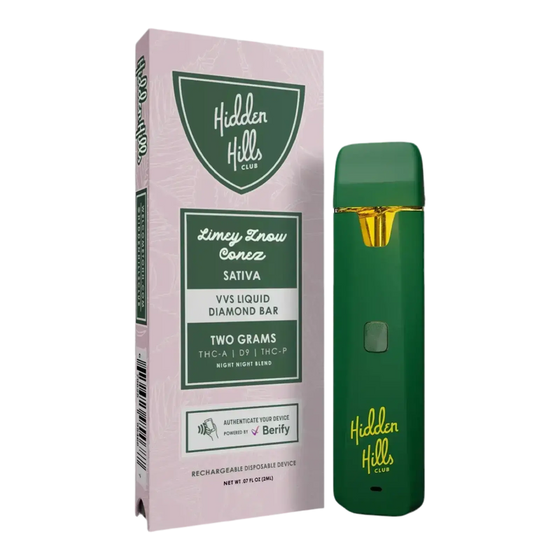 2g Liquid Diamond Disposable | Limey Znow Conez | Sativa Supergreenshempco