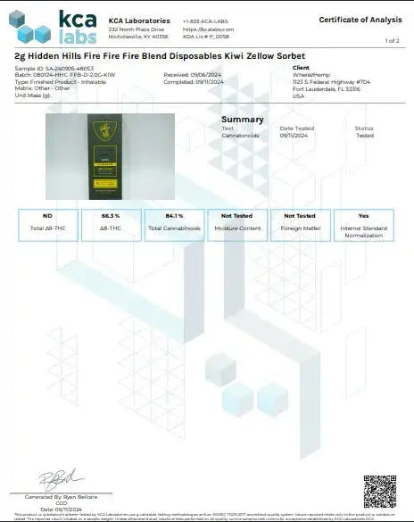 2g Live Resin Disposable | Kiwi Zellow Sorbet | Sativa Supergreenshempco