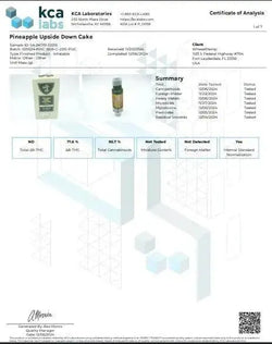 2g Live Rosin Cart | Pineapple Upside Down Cake | Sativa Supergreenshempco