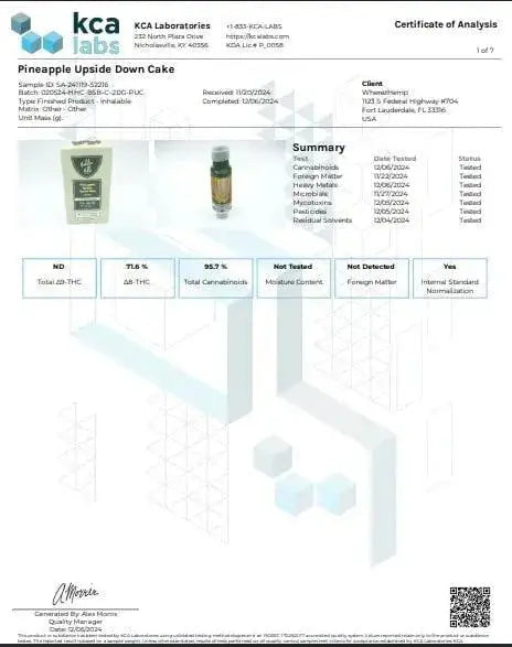 2g Live Rosin Cart | Pineapple Upside Down Cake | Sativa Supergreenshempco