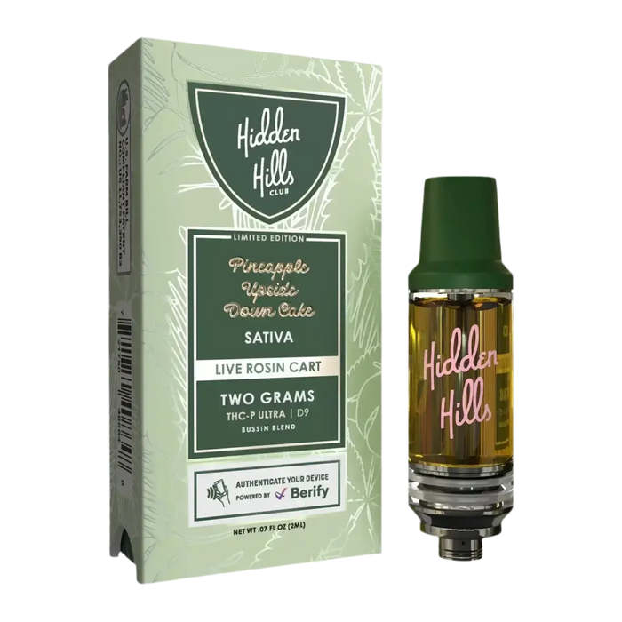 2g Live Rosin Cart | Pineapple Upside Down Cake | Sativa Supergreenshempco