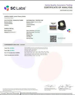 3G Fresh Frozen Badder | Lemon Cherry Gelato | Hybrid Supergreenshempco