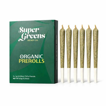 6 super greens thca organic pre rolls