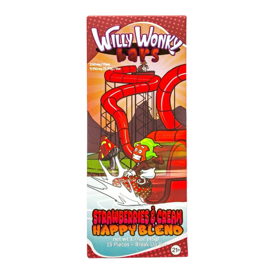 Willy Wonky Magic Mushroom Blend Chocolate Bar | Strawberries & Cream Willy Wonky