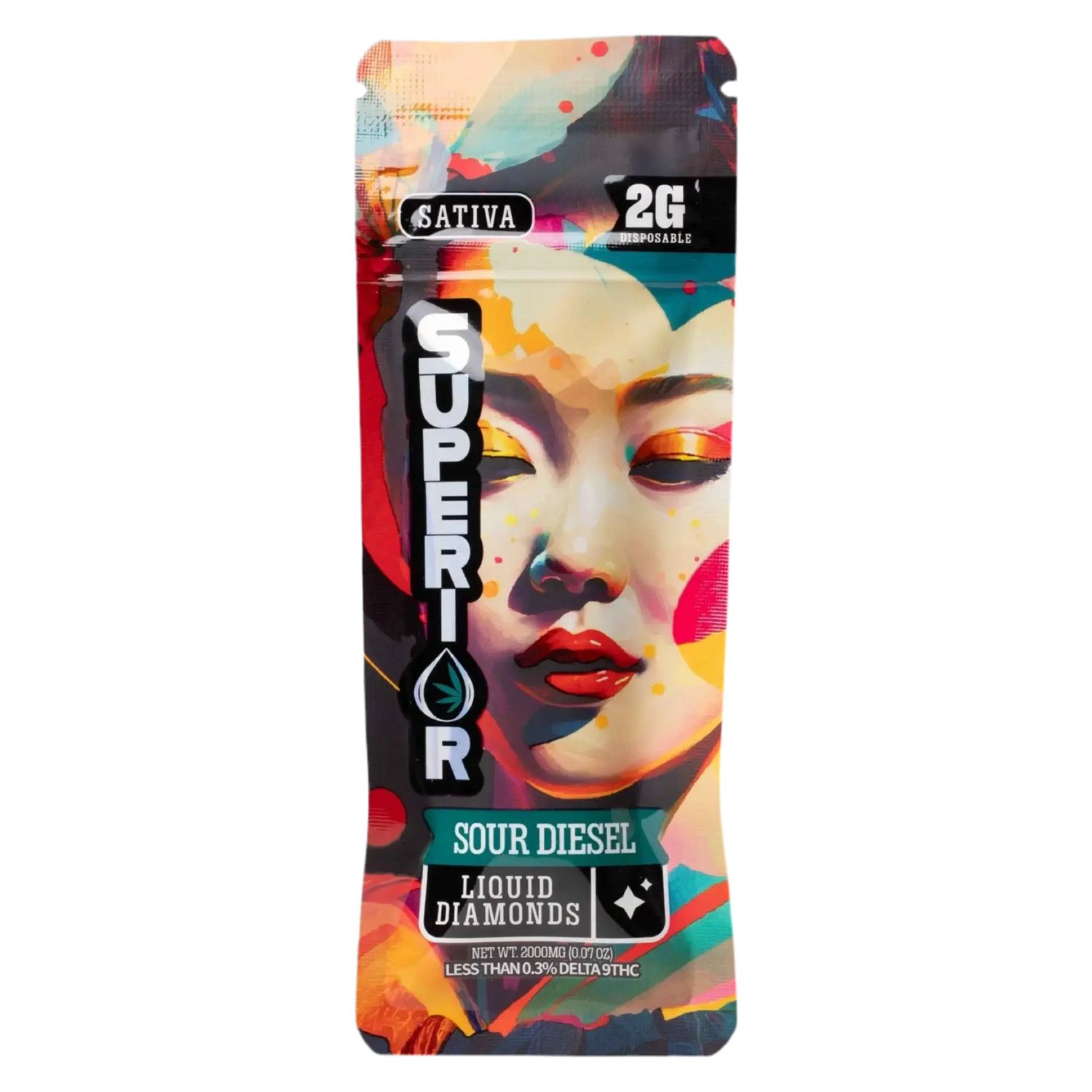 2G THCA Liquid Diamond Disposable | Sour Diesel | Sativa Superior