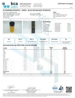 1G THCA Disposable | Blue Skywalker Stardust | Indica 