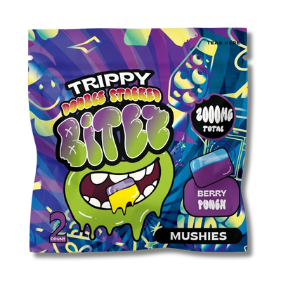 Trippy BITEZ Double-Stacked Mushies Gummies 