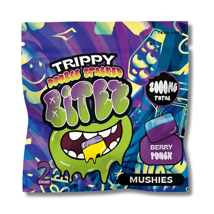 Trippy BITEZ Double-Stacked Mushies Gummies 
