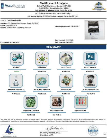 1000mg THCa Gummies | Peach 