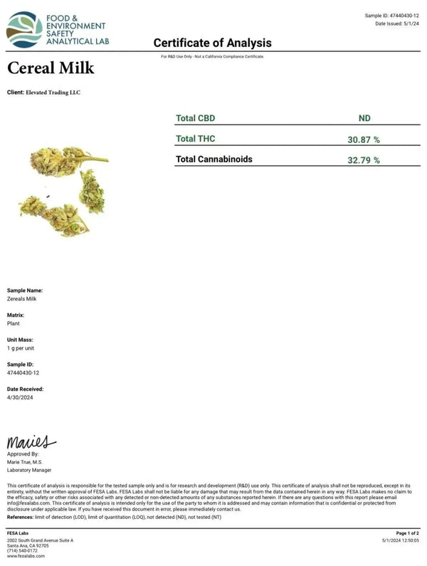 Cereal Milk Smalls THCa Flower supergreenshempco