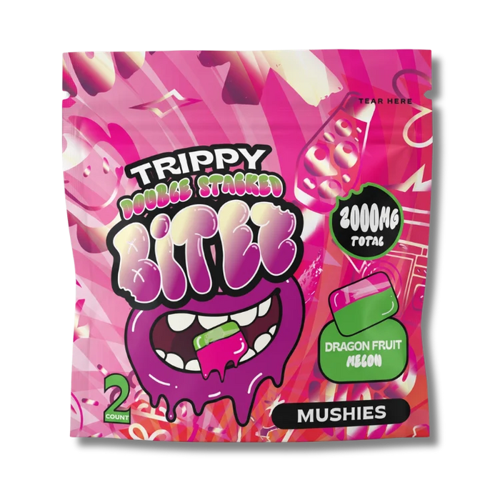 Trippy BITEZ Double-Stacked Mushies Gummies 