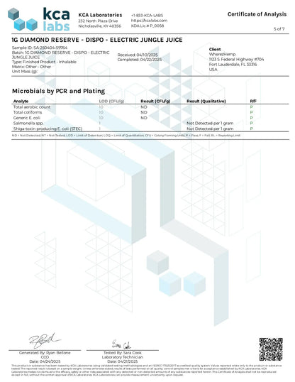 1G THCA Disposable | Electric Jungle Juice | Sativa 