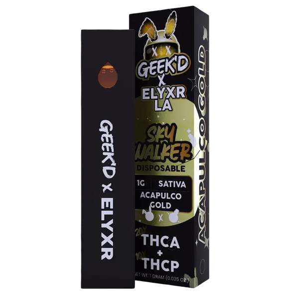 GEEK’D X ELYXR LA | THCA+THCP 1G DISPOSABLE | ACAPULCO GOLD | SATIVA
