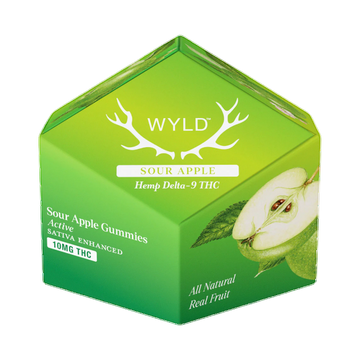 Wyld Delta 9 Gummies Sour Apple 