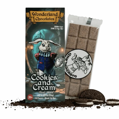 Wonderland Magic Mushroom Blend Chocolate Bar Cookies and Cream | 3.75G 