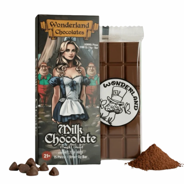 Wonderland Magic Mushroom Blend Chocolate Bar Milk Chocolate | 3.75G 