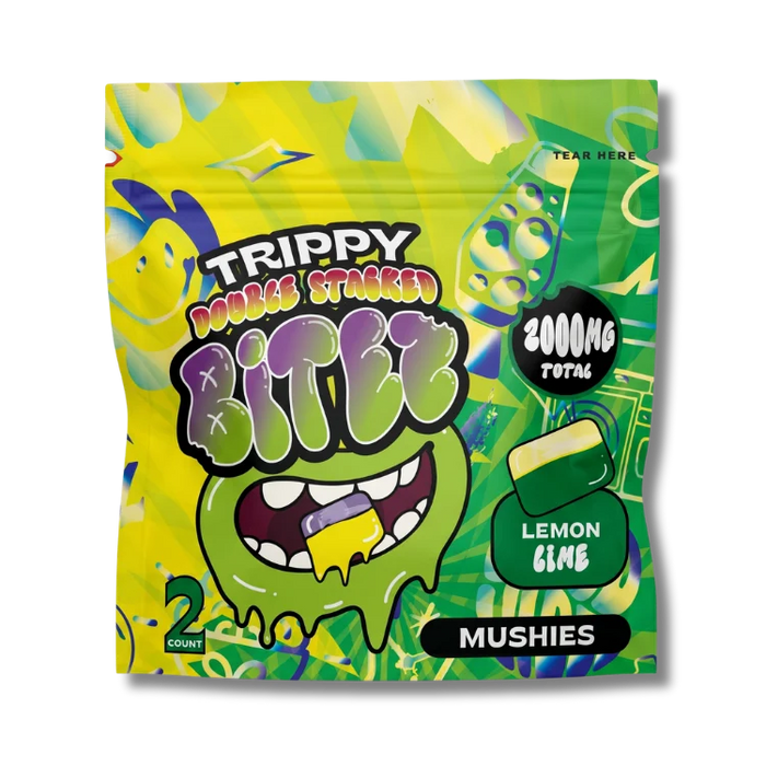 Trippy BITEZ Double-Stacked Mushies Gummies 