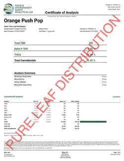Orange Push Pop Smalls THCa Flower Ounce supergreenshempco