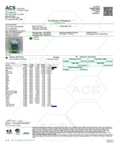 100mg Gummies | Azul Blast 