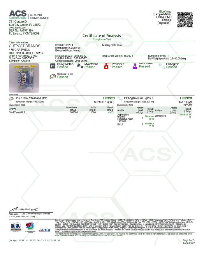 100mg Gummies | Blue Yuzu 