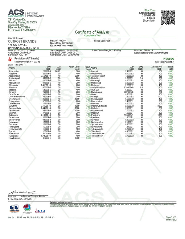 100mg Gummies | Blue Yuzu 