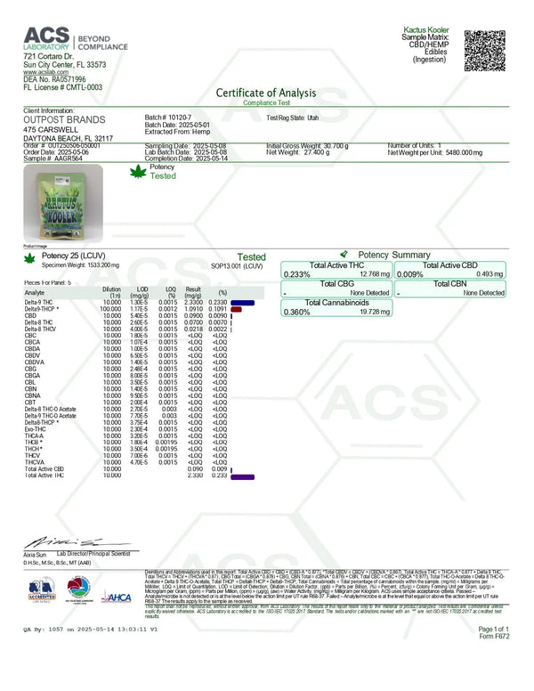 100mg Gummies | Kactus Kooler 